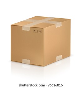 Carton box, vector