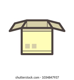 Carton box vector icon.
