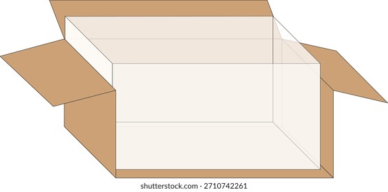 Carton box vector illustration isolated on white background