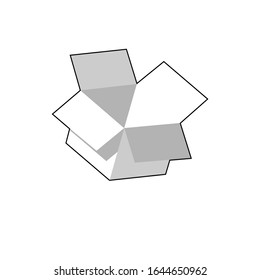 carton box vector illustration of open style design