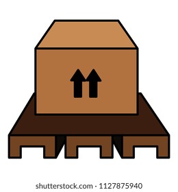 carton box in wood stowage