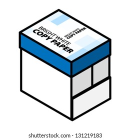 A carton of bright white copier/printer paper.
