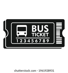 Carton bus ticket icon. Simple illustration of Carton bus ticket vector icon for web design isolated on white background
