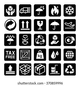 Carton Cardboard Box Icons. Vector illustration.