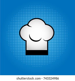 Carton Chef hat icon simple cooking sign vector illustration