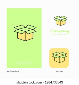 Carton  Company Logo App Icon and Splash Page Design. Creative Business App Design Elements