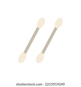 Carton cotton ear swabs. Vector illustration