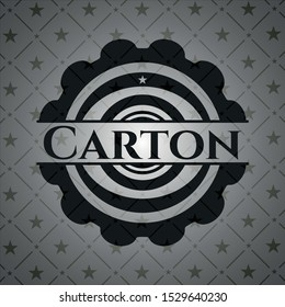 Carton dark emblem. Retro. Vector Illustration. Detailed.