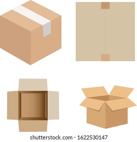 Carton delivery packaging recycle flat brow.