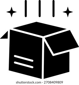 Design de ícone de vetor de linha de caixa