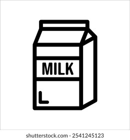 Carton of milk, milk box icon in outline style