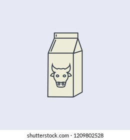 a carton of milk colored outline icon. One of the collection icons for websites, web design, mobile app