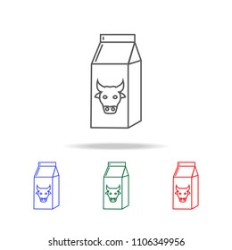 a carton of milk icon. Elements of grocery store  in multi colored icons. Premium quality graphic design icon. Simple icon for websites, web design, mobile app on white background