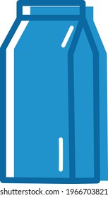 Carton of milk, icon illustration, vector on white background