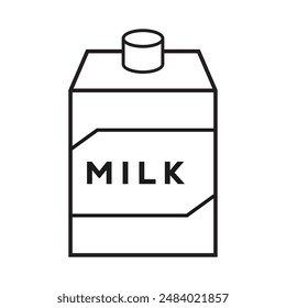Carton of milk icon with linear design