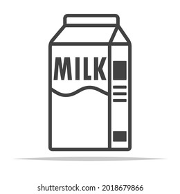 Carton of milk icon transparent vector isolated