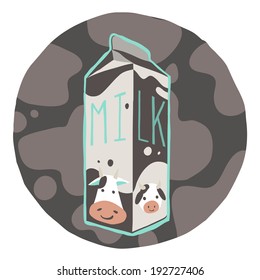 The carton of milk. The vector illustration of the carton of milk.
