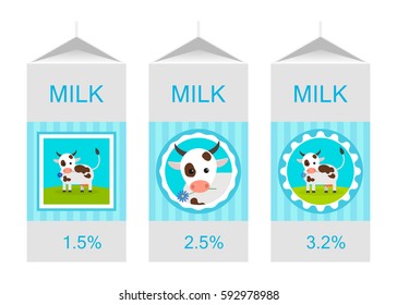 carton of milk, vector illustration. the packaging design.