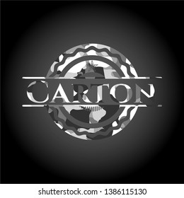 Carton on grey camo pattern