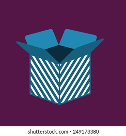 Carton opened Package Box icon