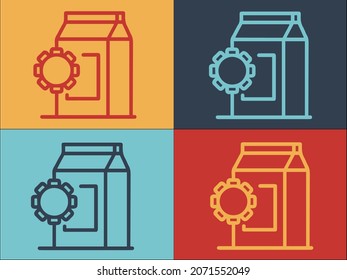 Carton Pack Control Logo, Simple Flat Icon of box,carton,shipping