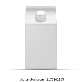 Carton pack mock up for juice, milk. Vector package template. Vector illustration. Eps 10.