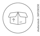 Carton package box line icon.