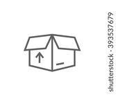Carton package box line icon.