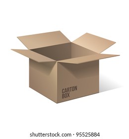 Carton Package Box Opened EPS10