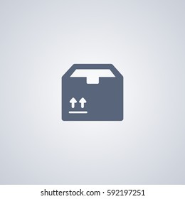 Carton Package Box vector icon, Sending vector icon
