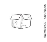 Carton package box vector sketch icon isolated on background. Hand drawn Carton package box icon. Carton package box sketch icon for infographic, website or app.