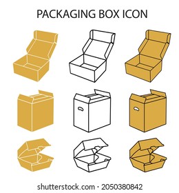 Carton Package - Packaging Box Icon Vector