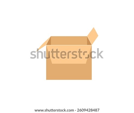 Carton packaging box with tape. Delivery cardboard boxes for storage, shipment isolated on white background