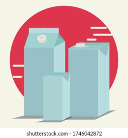 Carton Packaging vector illustration, mockup packaging concept