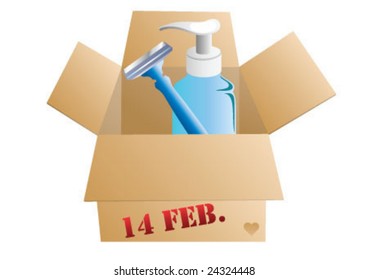 The carton paper box for valentine's gifts
