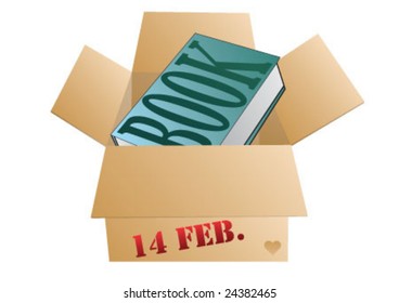 The carton paper box for valentine's gifts