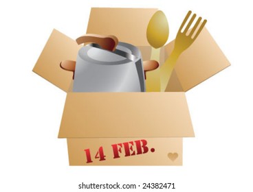 The carton paper box for valentine's gifts