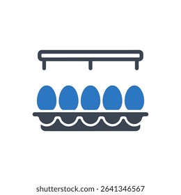 Carton with several eggs icon
