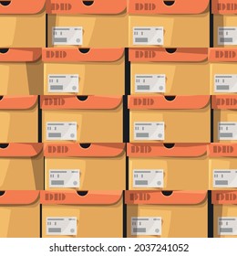 a lot of carton shoe boxes background