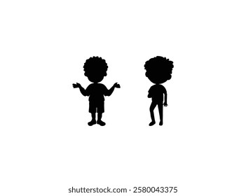 Carton silhouette with vector of illustration