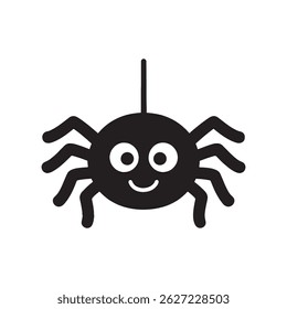 carton silhuitte spider big eyes and cute expression, Halloween, vactore eps 10