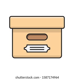 carton vector flat color icon 