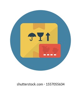 carton vector flat colour icon