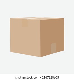 carton with white background, box