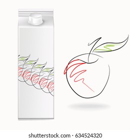 cartons of juice, apple