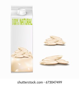 Cartons Rice Vector Natural: vector de stock (libre de regalías ...