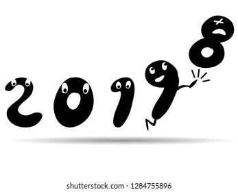 cartoon 2019 card background