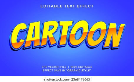 Cartoon 3D editable text effect template