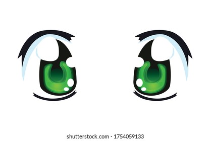 Cartoon 3d Eye In Vector High quality original trendy vector set of anime cartoon eyes.