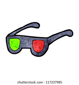 cartoon 3d glasses